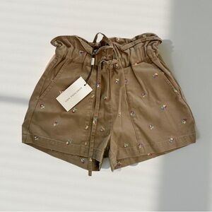 NWT Something Navy Agnes paper bag shorts